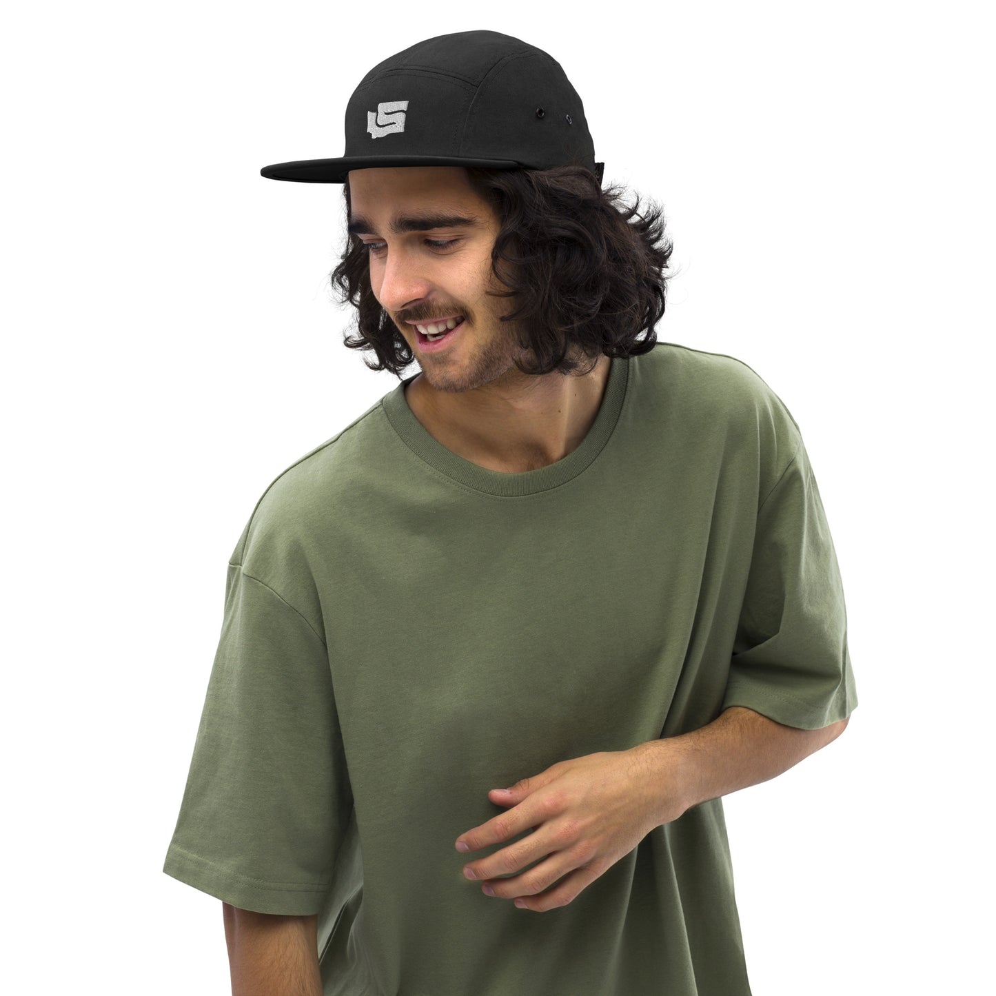 State-S Five Panel Hat - Black (Unisex)