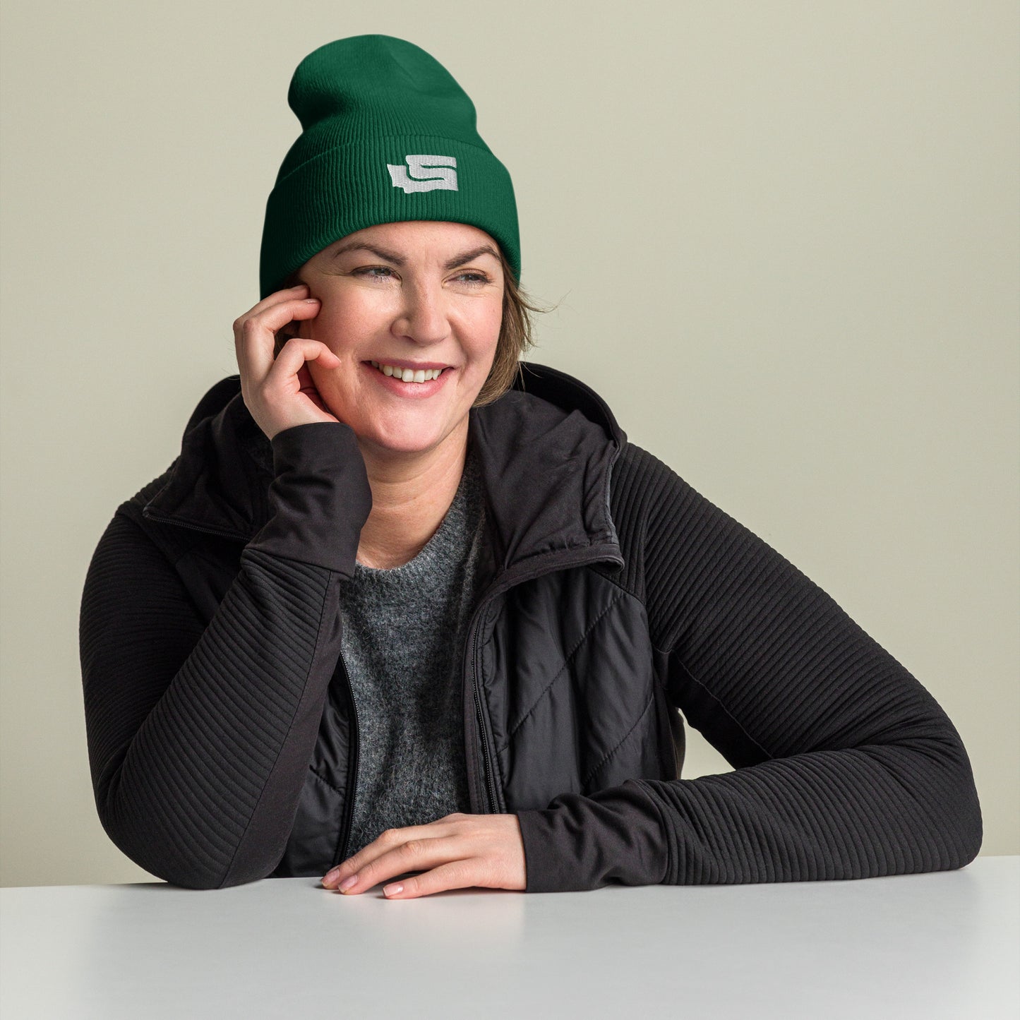 State-S Cuffed Beanie - Spruce (Unisex)