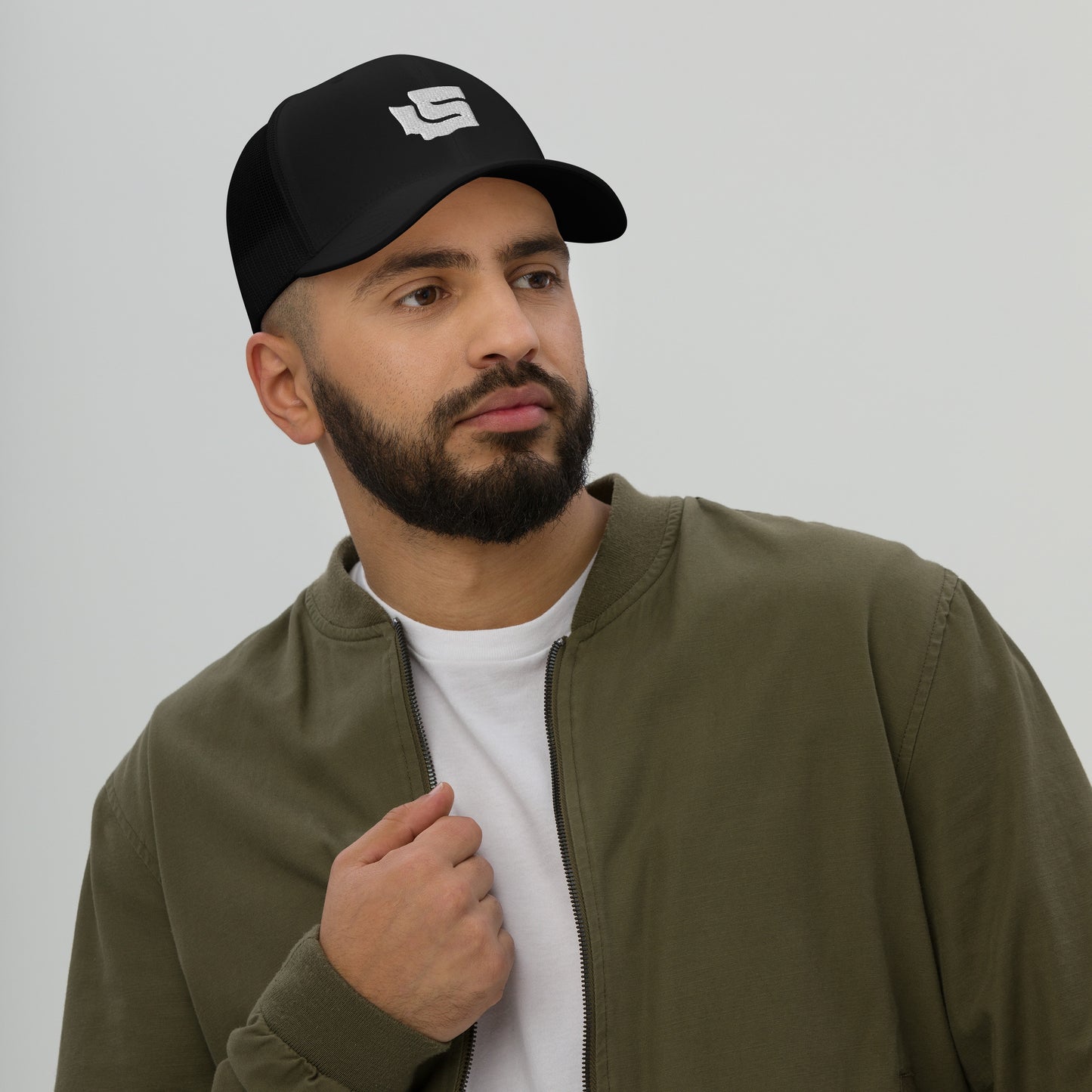 State-S Trucker Snapback - Black (Unisex)