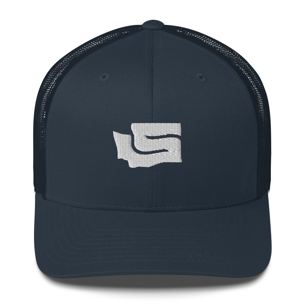 State-S Trucker Snapback - Navy (Unisex)