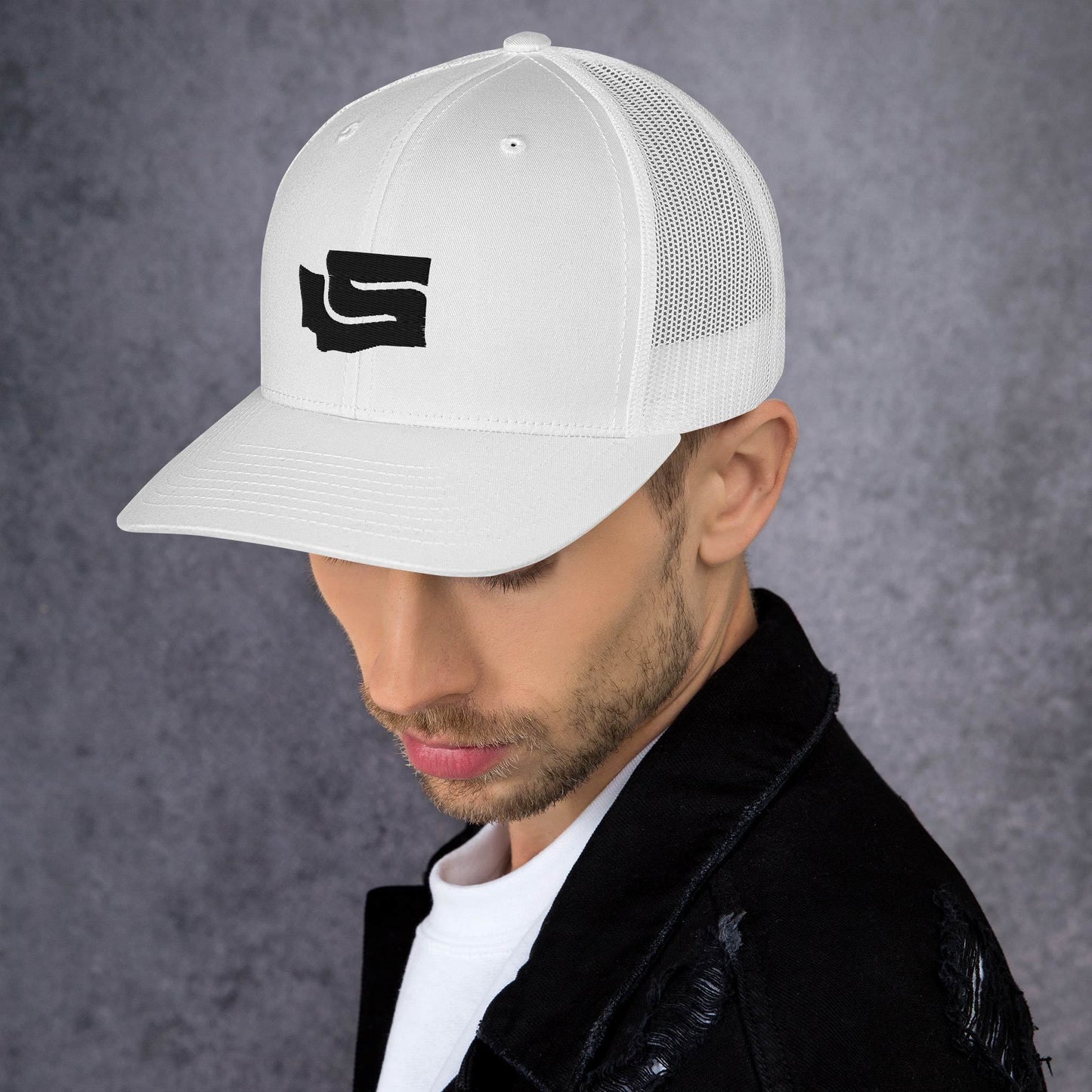 State-S Trucker Snapback - White (Unisex)