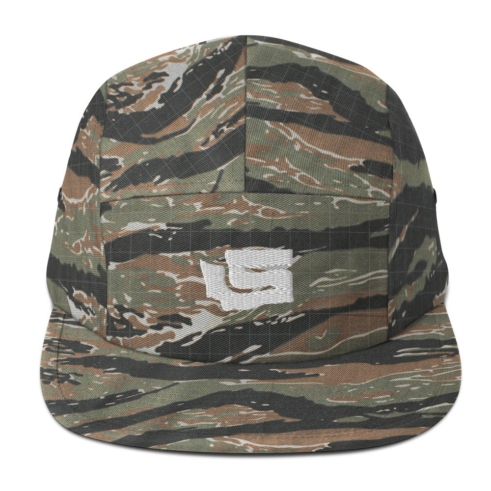 State-S Five Panel Hat - Green Tiger Camo (Unisex)