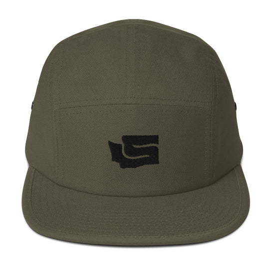 State-S Five Panel Hat - Olive (Unisex)