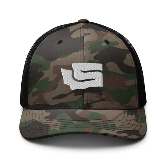 State-S Trucker Snapback - Camo/Black Mesh (Unisex)