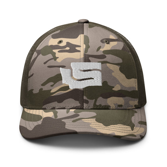 State-S Trucker Snapback - Camo/Olive Mesh (Unisex)