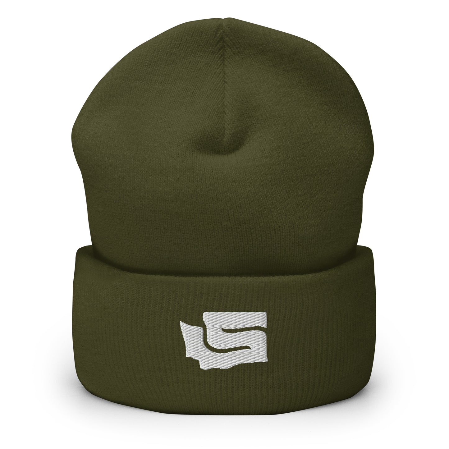 State-S Cuffed Beanie - Olive (Unisex)