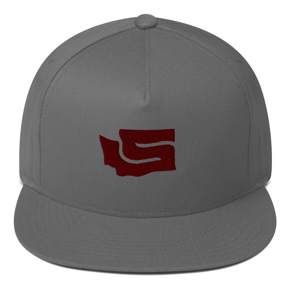 Go Cougs Flat Bill Snapback - Grey (Unisex)