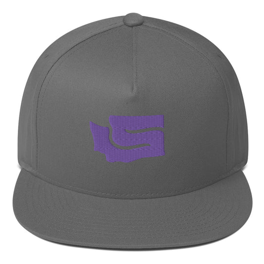 Go Dawgs Flat Bill Snapback - Grey (Unisex)