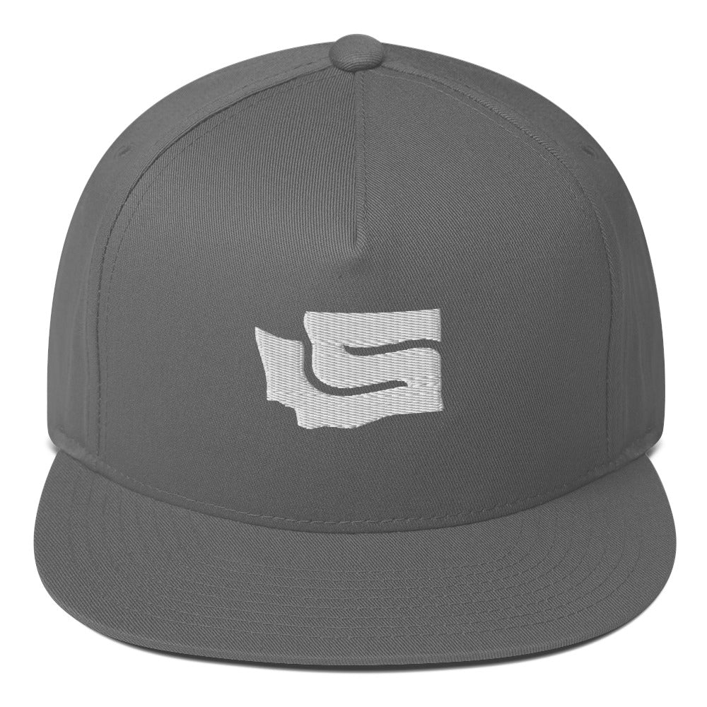 State-S Flat Bill Snapback - Grey (Unisex)