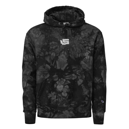 Premium Seattle Supply Champion Tie-Dye Hoodie - Black (Unisex)