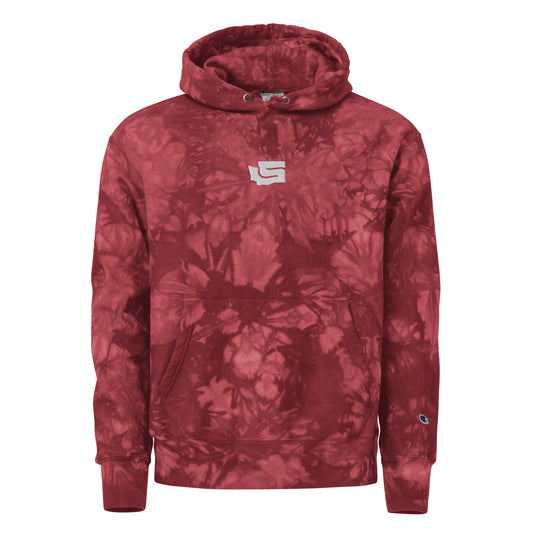 Premium Seattle Supply Champion Tie-Dye Hoodie - Mulled Berry (Unisex)